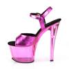 Pleaser - SKY308WHG Sandale à bride à la cheville, Pole dance chaussures - Chaussures de pole dance - Rose/Transparent Product image